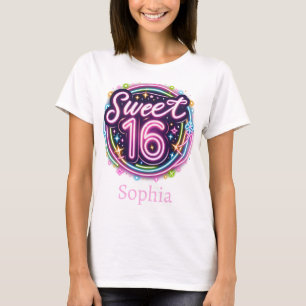 Galactic Sweet 16 - Individuell anpassbarer Geburt T-Shirt