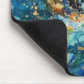 Galactic Swirl / Fluid Ink Abstract Mousepad (Ecke)