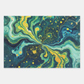 Galactic Swirls in Vivid Colors 1 Geschenkpapier Set (Vorderseite 3)