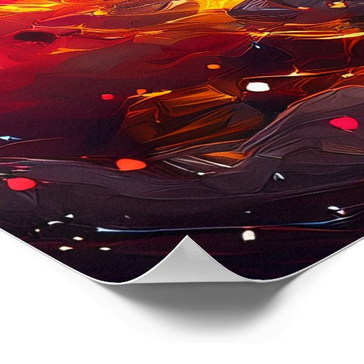 Galactic Tiger Samurai - Master der kosmischen Bla Poster (Ecke)