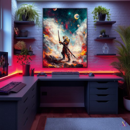 Galactic Tiger Samurai - Master der kosmischen Bla Poster