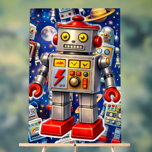 Galactic tin robot space adventure acrylschild (Neutral)