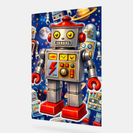 Galactic tin robot space adventure acrylschild