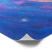 Galactic Train Track - Pastel Style Fantasy Art Poster (Ecke)