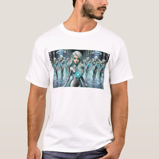 Galactic Twins - Holographic Alien Clones T-Shirt (Vorderseite)