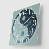 Galactic Ying Yang Wall Clock Quadratische Wanduhr (Winkel)