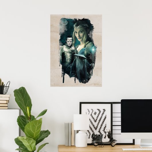 Galadriel, ELROND™, & Gandalf Graphic Poster (Heimbüro)