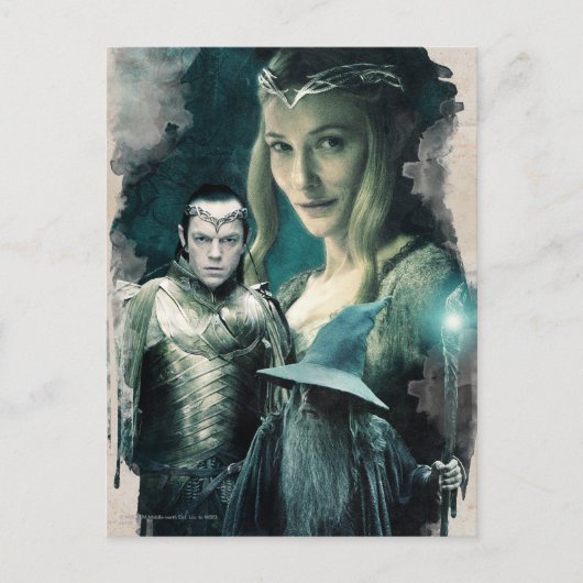 Galadriel, ELROND™, & Gandalf Graphic Postkarte (Vorderseite)