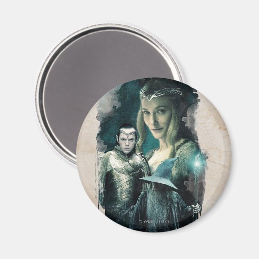 Galadriel, ELROND™ und Gandalf Graphic Magnet (Vorderseite/Rückseite)