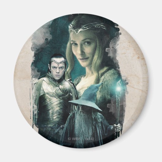 Galadriel, ELROND™ und Gandalf Graphic Magnet (Vorne)