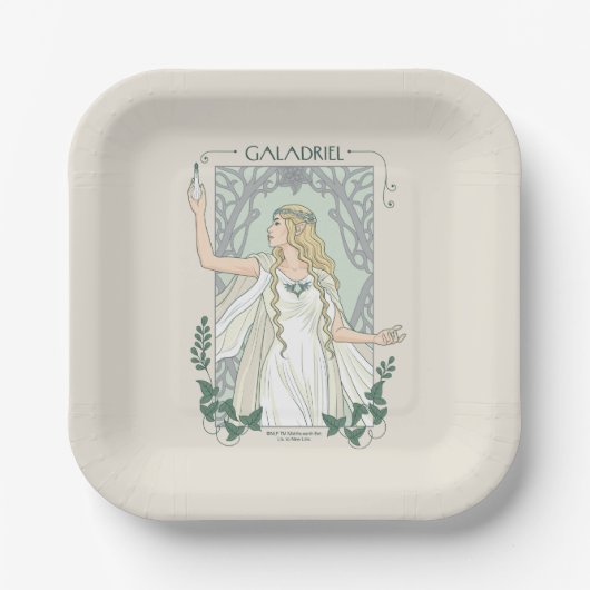 Galadriel Licht von Valinor Grafik Pappteller (Vorderseite)
