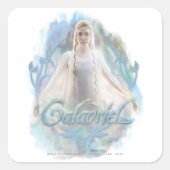 Galadriel mit Namen Quadratischer Aufkleber (Vorderseite)