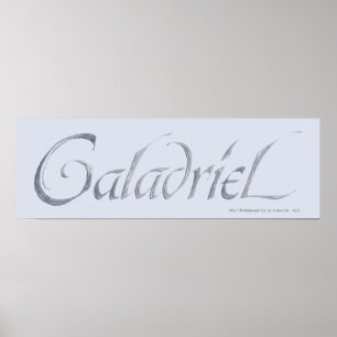 Galadriel Name texturiert Poster