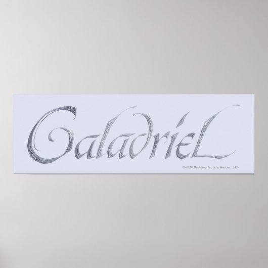 Galadriel Name texturiert Poster (Vorne)
