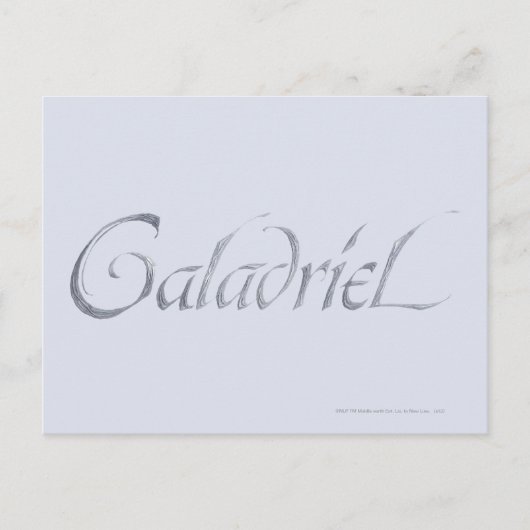 Galadriel Name texturiert Postkarte (Vorderseite)