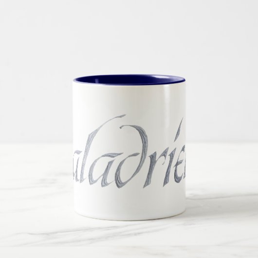 Galadriel Namensstrukturiertes Zweifarbige Tasse (Mittel)