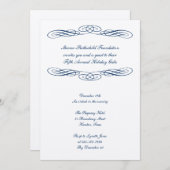 Galaereignis des Skriptes des blauen Bandes Einladung (Vorne/Hinten)