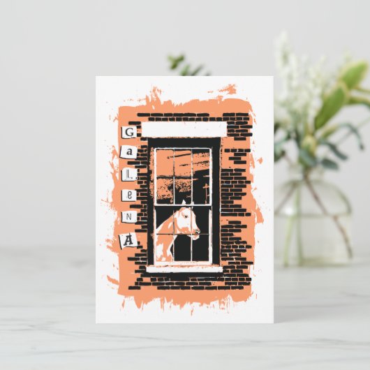 Galafenster Einladung (Stehend Vorderseite)