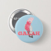 Galah Australain Bird Button (Vorne & Hinten)