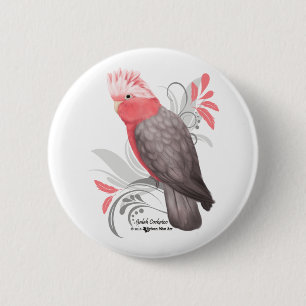 Galah Cockatoo Button