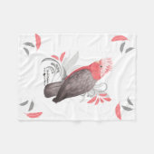 Galah Cockatoo-Decke Fleecedecke (Vorderseite (Horizontal))