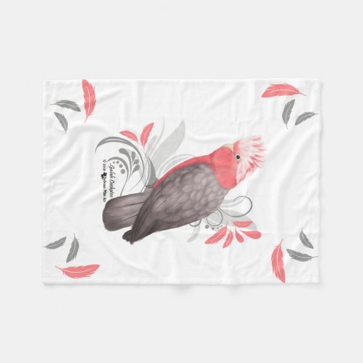 Galah Cockatoo-Decke Fleecedecke (Vorderseite (Horizontal))