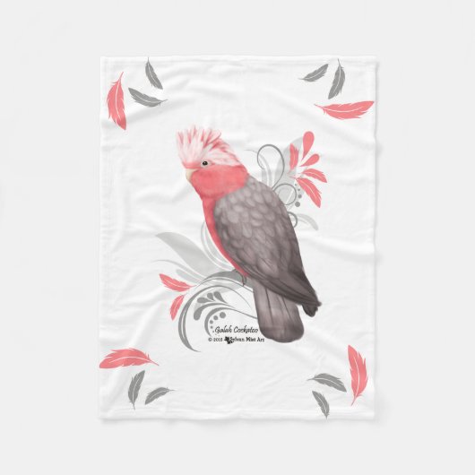 Galah Cockatoo-Decke Fleecedecke (Vorderseite)