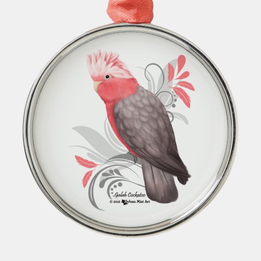 Galah Cockatoo Ornament Aus Metall (Vorne)