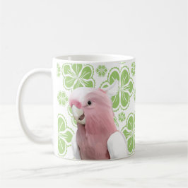 Galah Cockatoo Parrot Green Blume Kaffeetasse