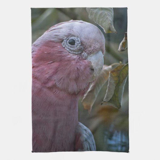 Galah oder Rosenbrust-Kakadu Geschirrtuch (Vertikal)