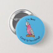 Galah Vogel Cartoon Illustration Button (Vorne & Hinten)