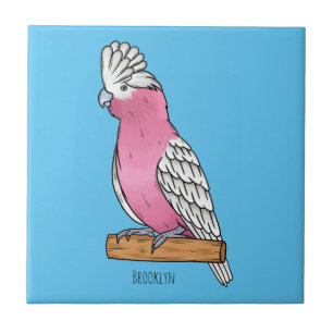 Galah Vogel Cartoon Illustration Fliese