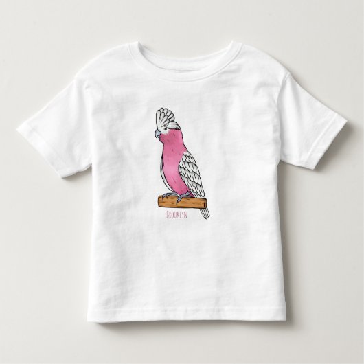 Galah Vogel Cartoon Illustration Kleinkind T-shirt (Vorderseite)