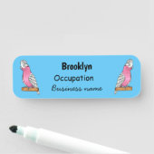 Galah Vogel Cartoon Illustration Namensschild (Beispiel)
