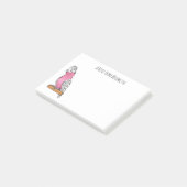 Galah Vogel Cartoon Illustration Post-it Klebezettel (angewinkelt)