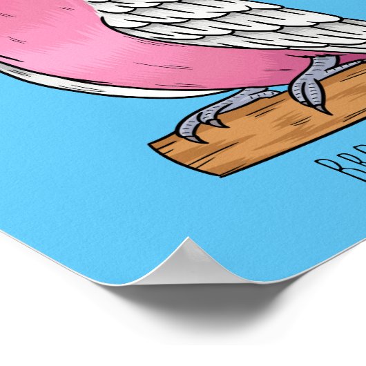 Galah Vogel Cartoon Illustration Poster (Ecke)