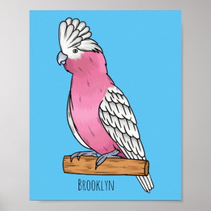 Galah Vogel Cartoon Illustration Poster