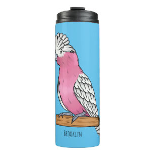 Galah Vogel Cartoon Illustration Thermosbecher