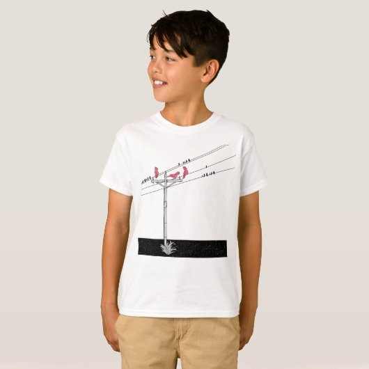 Galahs on power pole T-Shirt (Vorne ganz)