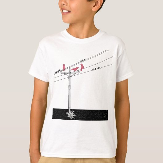 Galahs on power pole T-Shirt (Vorderseite)