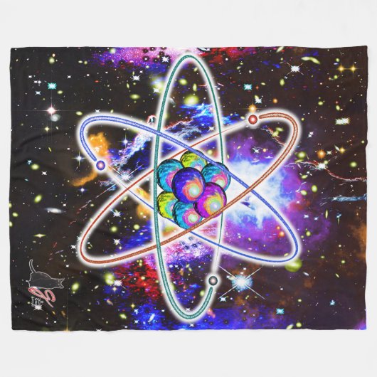 galaktisch Atomisch Fleecedecke (Vorderseite (Horizontal))