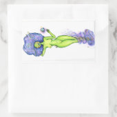 galaktisch rechteckiger aufkleber (Tasche)