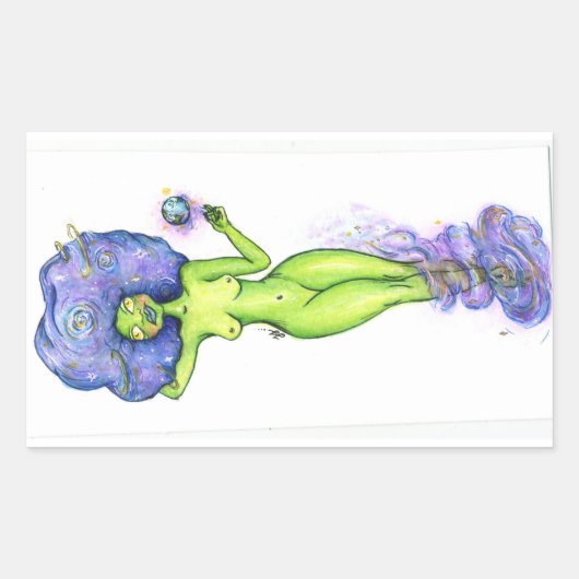 galaktisch rechteckiger aufkleber (Vorderseite)