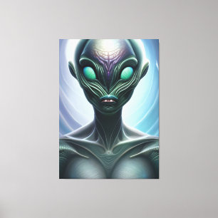 Galaktische Alien Canvas Print Leinwanddruck