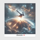 Galaktische Breakdance Explosion im tiefen Raum Aufkleber (Blatt)