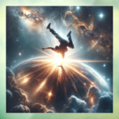 Galaktische Breakdance Explosion im tiefen Raum Fensteraufkleber (Blatt 3)