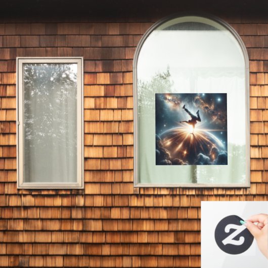 Galaktische Breakdance Explosion im tiefen Raum Fensteraufkleber (Fenster Zuhause)