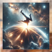 Galaktische Breakdance Explosion im tiefen Raum Fensteraufkleber (Blatt 2)