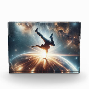 Galaktische Breakdance Explosion im tiefen Raum Fotoblock