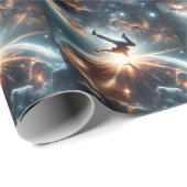 Galaktische Breakdance Explosion im tiefen Raum Geschenkpapier (Rolleneckpunkt)